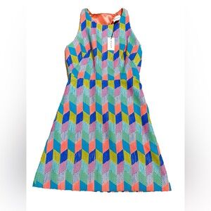 Milly Multicolor Geometric Women Dress